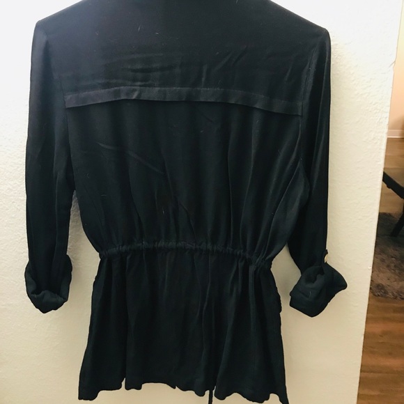 Black Drawstring Jacket - Picture 2 of 3